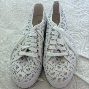 Superga x LoveShackFancy Floral Platform Sneakers | Pink & Purple | Size 10 / EU